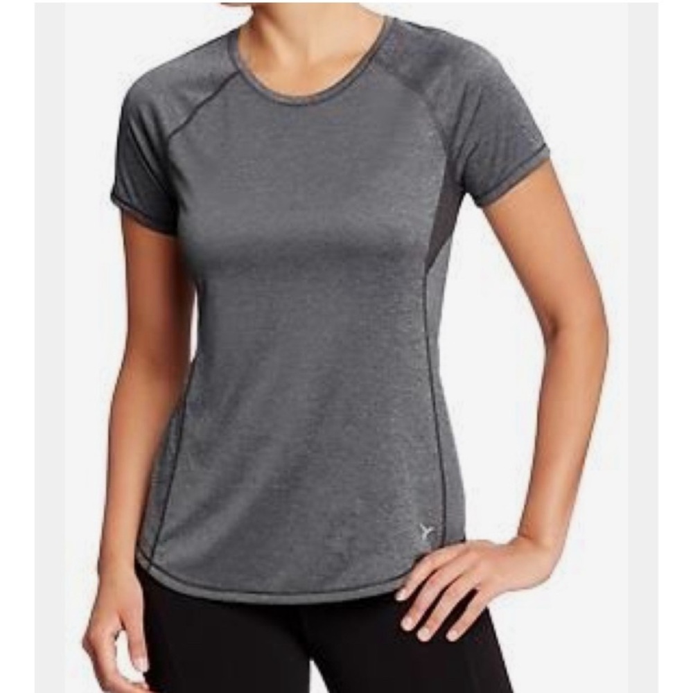 NWOT Old Navy Gray Active Short Sleeve Semi Fitted Workout Run‎ Tee Size M